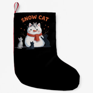 Petite Chaussette De Noël Chat des Neiges Noël Amateur de Chats Cadeau Vacan