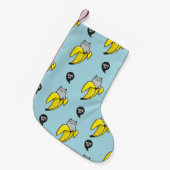 Petite Chaussette De Noël Chat en banane (Devant (Accrochage))