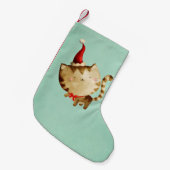 Petite Chaussette De Noël Chat mignon de Noël (Devant (Accrochage))
