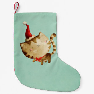 Petite Chaussette De Noël Chat mignon de Noël