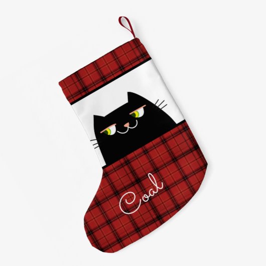 Petite Chaussette De Noël Chat noir (Dos (Accrochage))