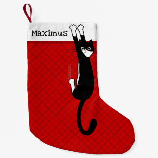 Petite Chaussette De Noël Chat noir et blanc | Funny Tuxedo Cat Holiday