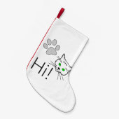Petite Chaussette De Noël Chat - Salut ! (Devant (Accrochage))