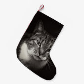 PETITE CHAUSSETTE DE NOËL CHAT TABLEAU D'ARGENT (Devant (Accrochage))