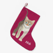 Petite Chaussette De Noël Chaton tigré (Devant (Accrochage))