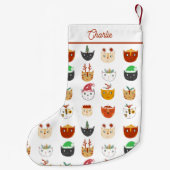 Petite Chaussette De Noël Chats amusants Personnalisé (Dos)