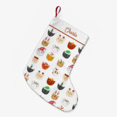 Petite Chaussette De Noël Chats amusants Personnalisé (Devant (Accrochage))