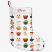 Petite Chaussette De Noël Chats amusants Personnalisé (Devant)