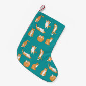 Petite Chaussette De Noël Chats oranges drôles (Devant (Accrochage))