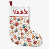 Petite Chaussette De Noël Chaud cacao pain d'épices Cookies Noël rustique (Devant)