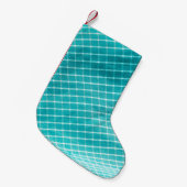 Petite Chaussette De Noël Checkered background textile closeup. (Devant (Accrochage))