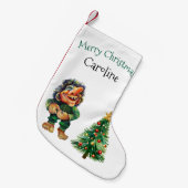 Petite Chaussette De Noël Cheeky Christmas Troll et Tree Delight (Devant (Accrochage))