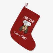 Petite Chaussette De Noël Chef femme (Devant (Accrochage))