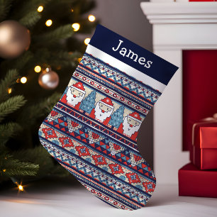 Petite Chaussette De Noël Chemise de Noël laide de Santa Monogramme