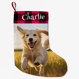 Petite Chaussette De Noël Chemise de Noël Plaid Photo personnalisée pour ani
