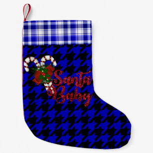 Petite Chaussette De Noël Chèque en plastique noir Père Noël Baby Christ