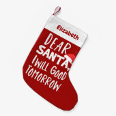 Petite Chaussette De Noël Cher Père Noël amusant Noël Stockage (Devant (Accrochage))