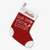 Petite Chaussette De Noël Cher Père Noël Définir bon mignon drôle (Devant (Accrochage))