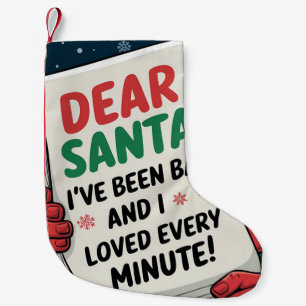 Petite Chaussette De Noël Cher Père Noël, j'ai été mauvaise conception elfe 