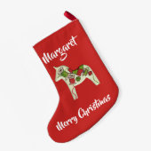 Petite Chaussette De Noël Cheval de Dala de Quilter (Dos (Accrochage))