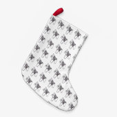 Petite Chaussette De Noël Cheval de Dala noir et blanc (Devant (Accrochage))