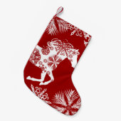 Petite Chaussette De Noël Cheval de neige (Devant (Accrochage))