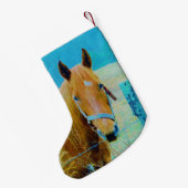 Petite Chaussette De Noël Cheval de Noël rétro (Dos (Accrochage))