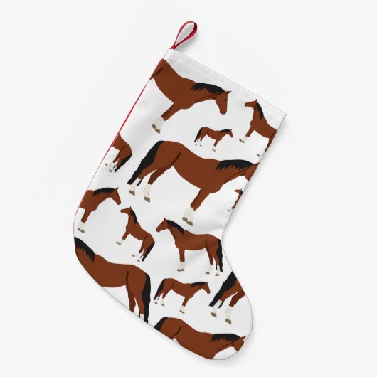 Petite Chaussette De Noël Cheval Design (Devant (Accrochage))