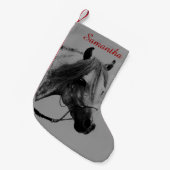 Petite Chaussette De Noël Cheval gris (Devant (Accrochage))