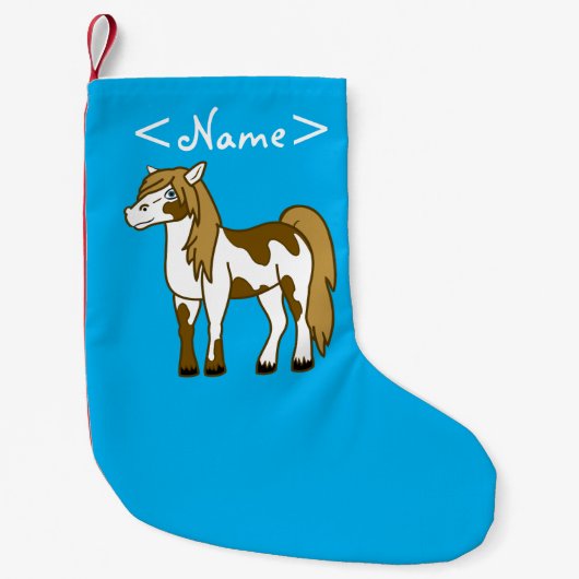 Petite Chaussette De Noël Cheval peint (Devant)