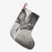 Petite Chaussette De Noël Chevaux embrassant le bas de Noël (Devant (Accrochage))