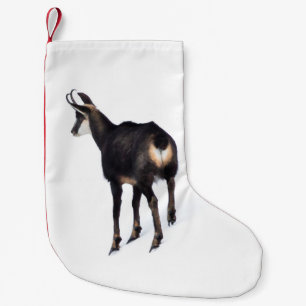 Petite Chaussette De Noël Chèvre montagneuse minimaliste chamois alpin sur n