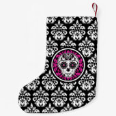 Petite Chaussette De Noël Chic crâne girly (Dos)