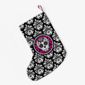 Petite Chaussette De Noël Chic crâne girly (Dos (Accrochage))