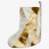 Petite Chaussette De Noël Chic Gold White Cowhide Western (Dos)
