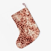 Petite Chaussette De Noël Chic Joli Rose Gold Leopard (Dos (Accrochage))