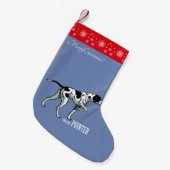 Petite Chaussette De Noël Chien anglais d'indicateur (Devant (Accrochage))