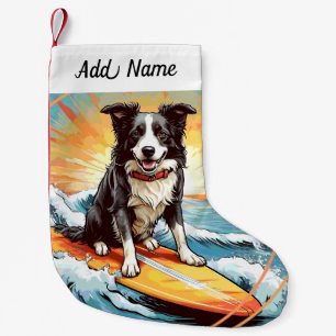 Petite Chaussette De Noël Chien Border Collie