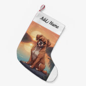 Petite Chaussette De Noël Chien Boxer (Devant (Accrochage))