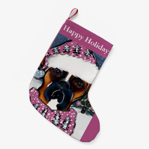 Petite Chaussette De Noël Chien Boxer
