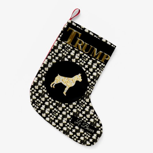 PETITE CHAUSSETTE DE NOËL CHIEN BOXER BLING (Devant (Accrochage))