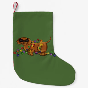 Petite Chaussette De Noël Chien brillant