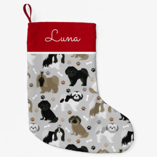 Petite Chaussette De Noël Chien Chien Chien Chien Chien Chien Paws et Os