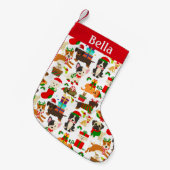 Petite Chaussette De Noël Chien chiot mignon de Noël (Devant (Accrochage))