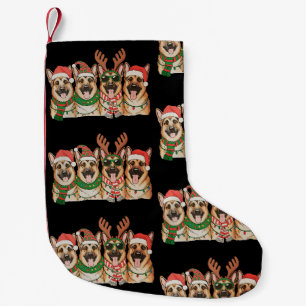 Petite Chaussette De Noël Chien de berger allemand de Noël Xmas lumières Pèr