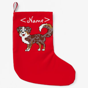Petite Chaussette De Noël Chien de berger australien rouge de Merle