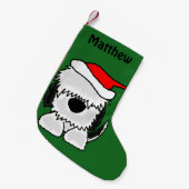 Petite Chaussette De Noël Chien de berger d'amusement dans le bas de Noël de (Devant (Accrochage))