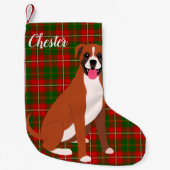 Petite Chaussette De Noël Chien de boîte Personnalisé (Devant)