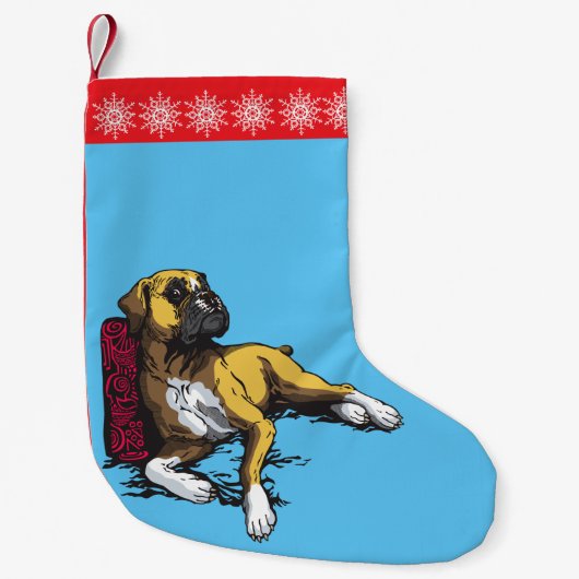 Petite Chaussette De Noël chien de boxeur (Devant)