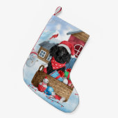 Petite Chaussette De Noël Chien de caniche dans la neige Maison de chien de  (Devant (Accrochage))